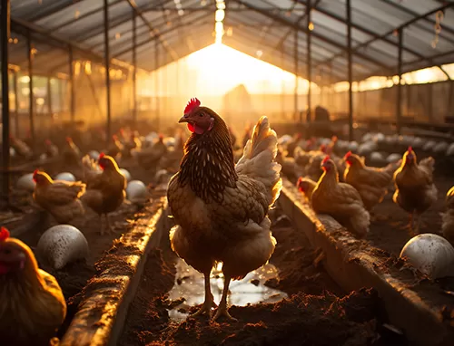 Dióxido de cloro (Clo2) para la desinfección de aves y ganado